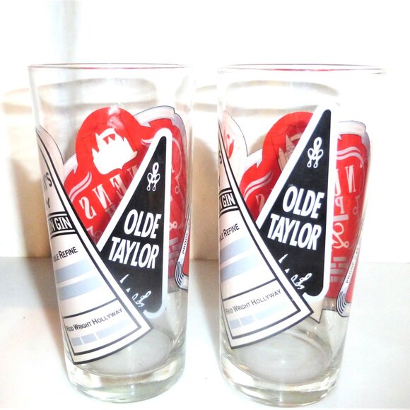 RARE 2x NUNENS Peach LIQUER GLASSES Feli Curato LONDON GIN Reed Wright Hollyway - Picture 6 of 9